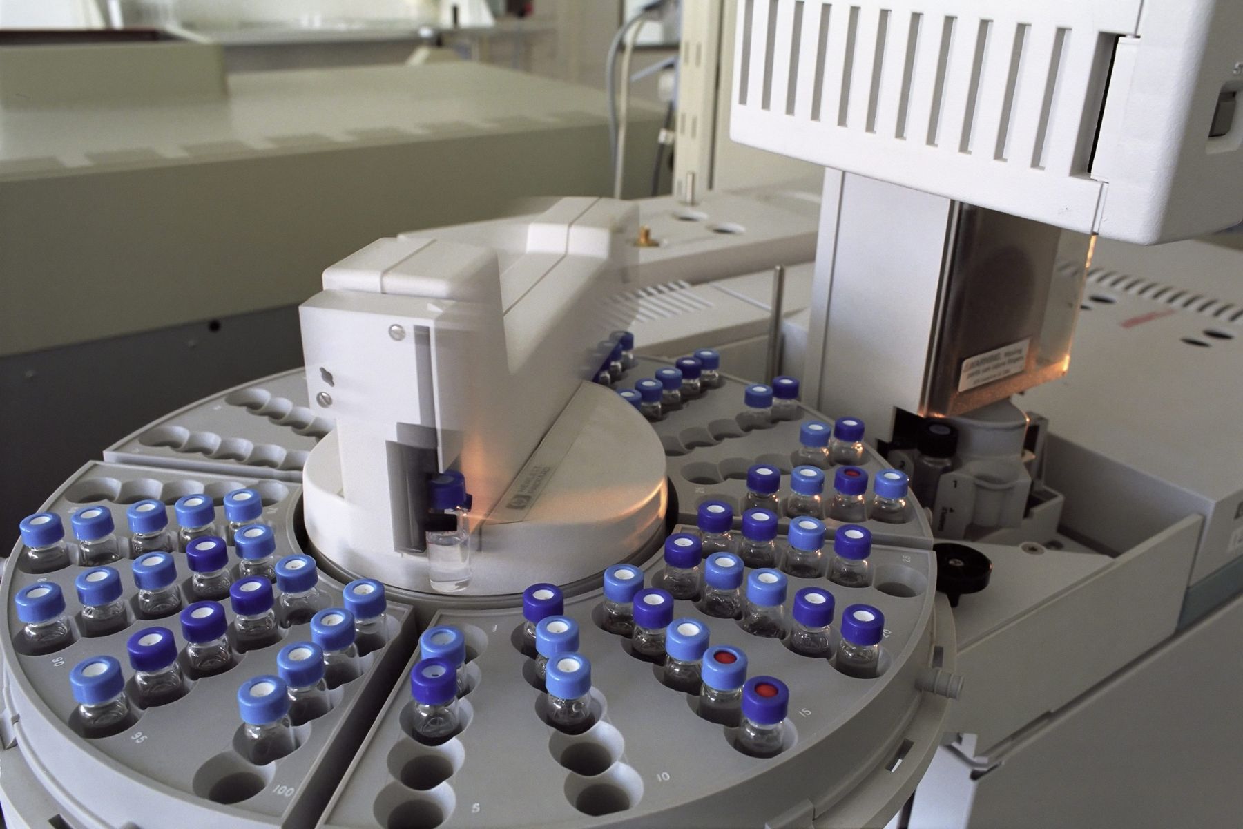 Vials in an autosampler